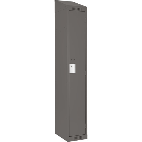 Clean Line™ Lockers, No. of Tiers, 1, Bank of, 1, Overall Width, 12", Overall Depth, 18", Bodies, 24 gauge, Inside Depth, 18"