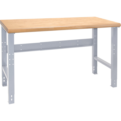 Industrial Duty Workbench, Capacity, 1000 lbs., Configuration, Top & Legs Only, Height, 34", Width, 60", Laminated Hardwood Top Overall Thickness, 1-3/4", Nose Type, Bullnose