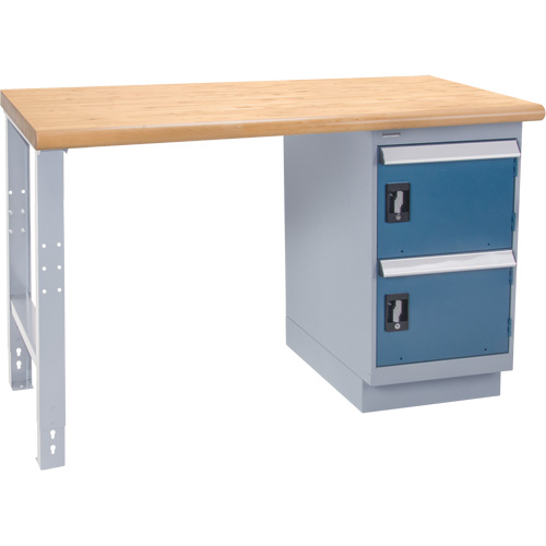 Industrial Duty Workbench, Capacity, 1000 lbs., Configuration, Doors, Height, 34", Width, 36", Laminate Hardwood Top Overall Thickness, 1-3/4", Nose Type, Bullnose