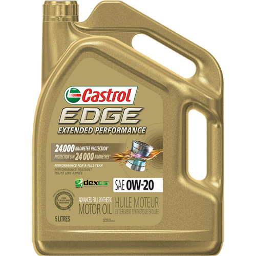 Edge® Extended Performance 0W-20 Motor Oil, Bottle, 5 L, Container Type, Jug, API SN+, DEXOS1, GF-5, FORD M2C947-A, & MS-6395