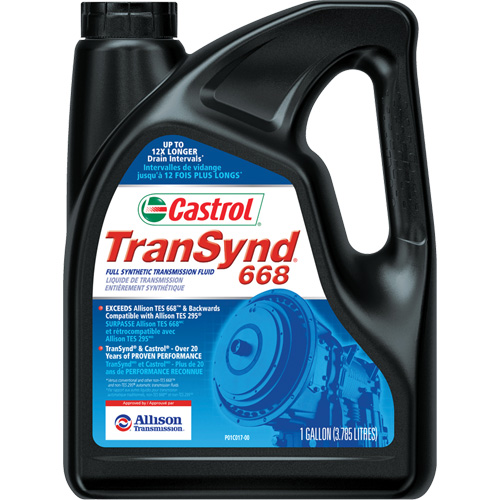 TranSynd 668 Full-Synthetic Automatic Transmission Fluid, Bottle, 3.78 L, Container Type, Bottle, Red