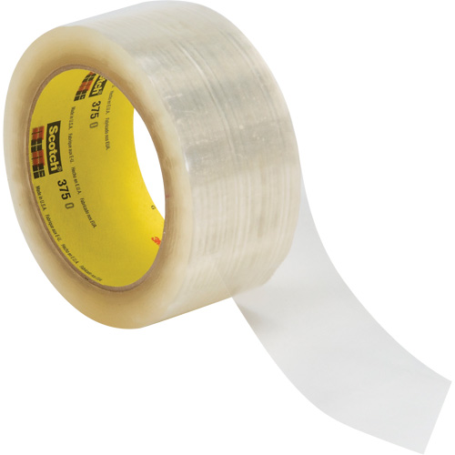 Scotch® 375 Box Sealing Tape, Type, Hand, Adhesive, Hot Melt, Width, 48 mm (1-22/25"), Length, 1500 m (4921'), Material, Polypropylene, Colour, clear