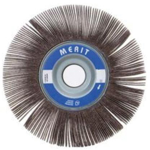 High Performance Flap Wheel, Each, 6", Grit, 40, Thickness, 2", Arbor Hole Size, 1", Abrasive Material, 6000