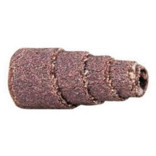 ALO Spiral Cartridge Rolls, Pack of 100, 60, Diameter, 1/2", Abrasive Material, Aluminum Oxide, Length, 1", Arbor Hole Size, Resin, Taper Type, Full