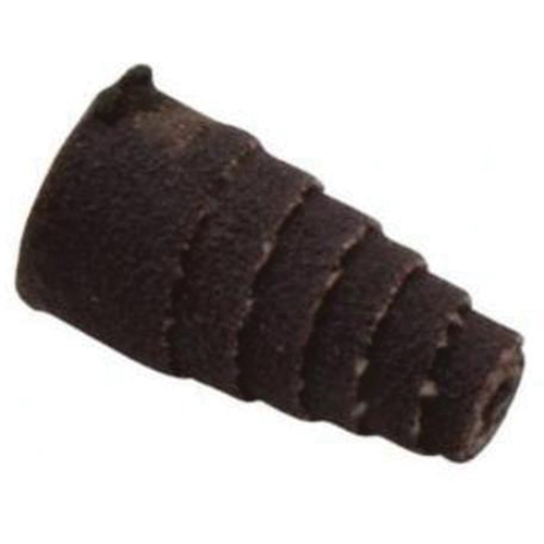 ALO Spiral Cartridge Rolls, Pack of 100, 120, Diameter, 1/2", Abrasive Material, Aluminum Oxide, Length, 1", Arbor Hole Size, Resin, Taper Type, Full