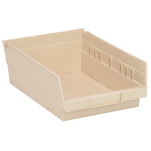 Economy Shelf Bin, Each, Ivory, Capacity, 60 lbs., Outside Width, 8-3/8", Outside Depth, 11-5/8", Outside Height, 30150