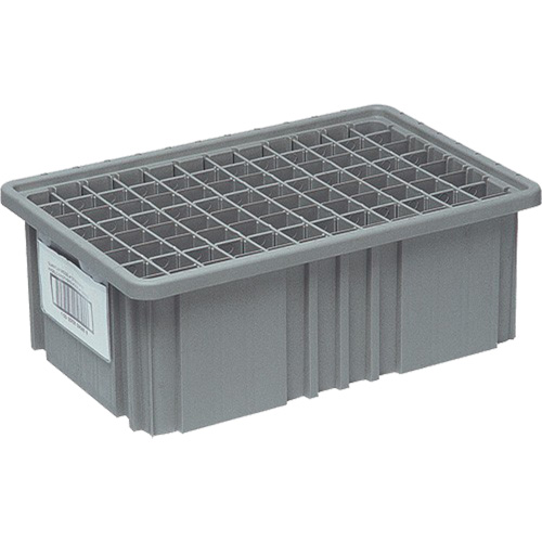 Short Divider for Divider Box, Each, Grey, Material, Plastic, No. of Slots
