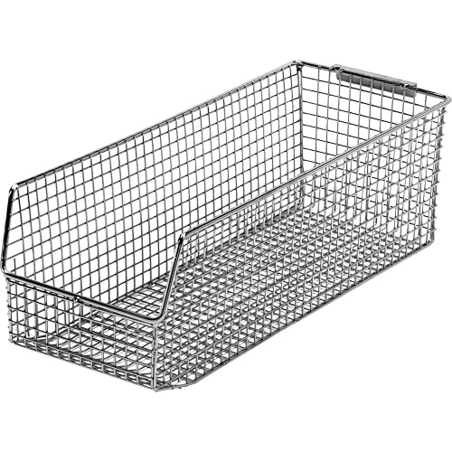 Mesh Stack and Hang Bin, Each, 4-3/4", Inside Depth, 14-1/4", Inside Height