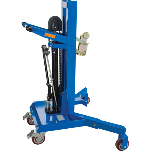 Ergonomic Drum Handler, Each, 55 US gal. (45 Imperial Gal.)/85 US gal. (70 Imperial Gal.), Frame Material, Steel, No. of Drums, 1, 28-1/8"L X 40"W X 52"H, Overall Dimensions (Legs Extended), 30-1/4"L X 45"W X 52"H, Leg Length (Retracted - Extended)