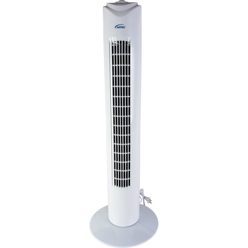32" Tower Fan with Oscillation, Each, 32", No. of Speeds, 3, Usage Type, Commercial, 10.6" L x 10.6" W x 32" H, Weight, 5.3 lbs. (2.4 kg), Power Rating