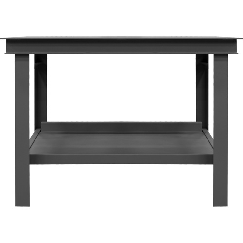Extra Heavy-Duty Workbench, Each, 14000 lbs., Configuration, Shelf, Height, 34", Width, 48", Depth, 20-15/16", Bottom Shelf Dimensions, 42-1/4" x 22", Finish