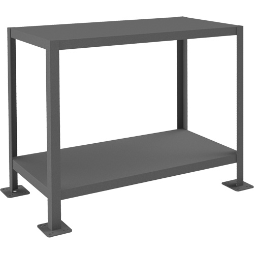 MT Workbench, Each, 39-1/4", Depth, 20-3/4", Height, 30-3/16", Work Surface, Steel, Capacity, 2, Distance Between Shelves, 22-1/4", Gauge
