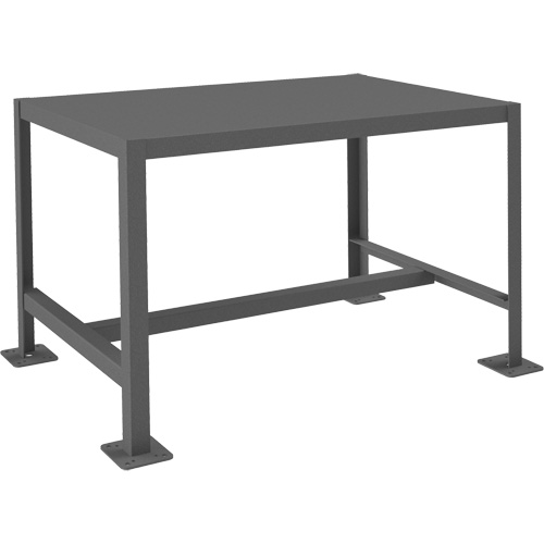 MT Workbench, Each, 39-1/4", Depth, 26-3/4", Height, 24-3/16", Work Surface, Steel, Capacity, 1, Gauge, 14, Shelf Dimensions