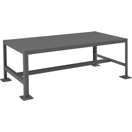 MT Workbench, Each, 51-1/4", Depth, 26-3/4", Height, 18-3/16", Work Surface, Steel, Capacity, 1, Gauge, 14, Shelf Dimensions