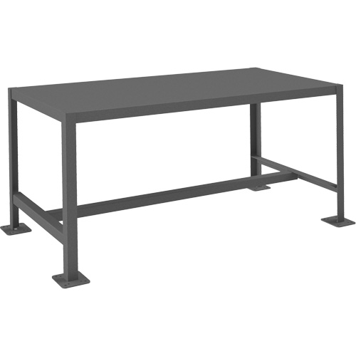 MT Workbench, Each, 51-1/4", Depth, 26-3/4", Height, 24-3/16", Work Surface, Steel, Capacity, 1, Gauge, 14, Shelf Dimensions
