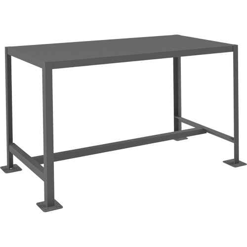 MT Workbench, Each, 51-1/4", Depth, 26-3/4", Height, 30-3/16", Work Surface, Steel, Capacity, 1, Gauge, 14, Shelf Dimensions