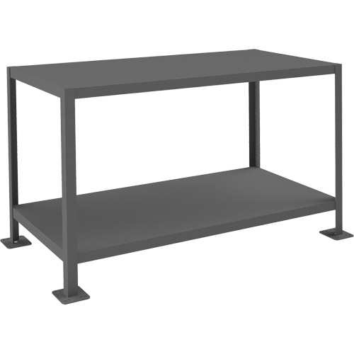 MT Workbench, Each, 51-1/4", Depth, 26-3/4", Height, 30-3/16", Work Surface, Steel, Capacity, 2, Distance Between Shelves, 22-1/4", Gauge