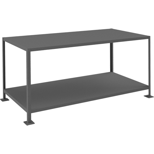 MT Workbench, Each, 75-1/4", Depth, 38-3/4", Height, 36-3/16", Work Surface, Steel, Capacity, 2, Distance Between Shelves, 28-1/4", Gauge