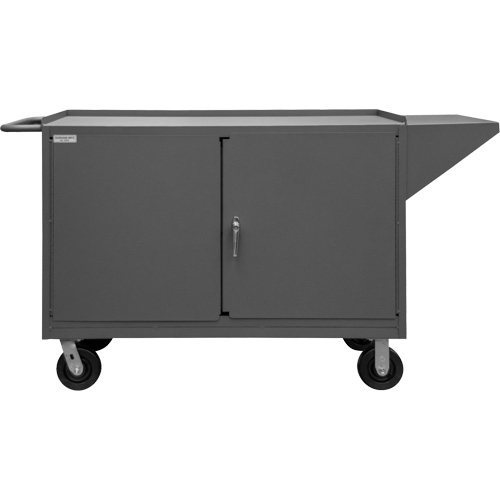 Mobile Workbench Cabinet, Each, Steel, 24-1/4" W x 66-1/8" D x 37-3/4" H, Shelf Dimensions, 24" x 48", Overall Capacity