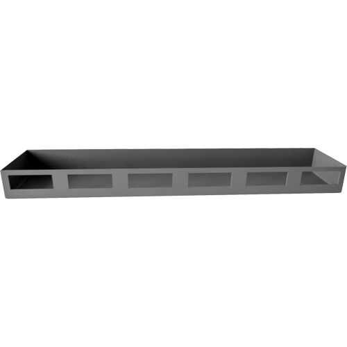 Cabinet Door Tray, Each, 18", Shelf Capacity, 10 lbs., Colour, Grey, 48" Wide or Larger Cabinets, Height, 4", Gauge