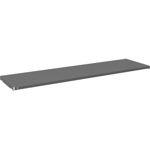 Cabinet Shelf, Each, 59-3/4", Depth, 16-3/8", Shelf Capacity, 500 lbs., Colour, Grey, 60" Wide Cabinet with Louvered Panel or 4" Deep Doors, Gauge, 14, Finish