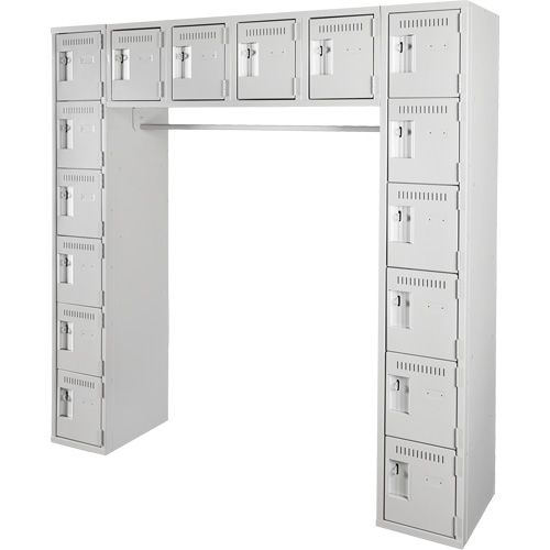 Assembled Archettes Clean Line™ Economy Lockers, Each, 16, Bank of, 3, Overall Depth, 18", Overall Height, 72", Overall Width, 24 gauge, Doors, 20 gauge, Frames