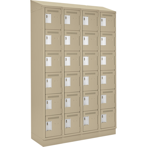 Clean-Line Lockerette, Each, 6, Bank of, 4, Overall Depth, 15", Overall Height, 72", Overall Width