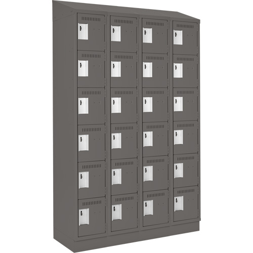Clean-Line Lockerette, Each, 6, Bank of, 4, Overall Depth, 12", Overall Height, 72", Overall Width