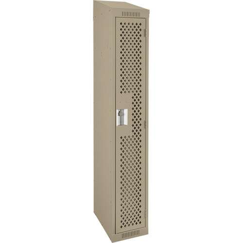 Clean Line™ Lockers, Each, 1, Bank of, 1, Overall Width, 12", Overall Depth, 15", Overall Height, 24-gauge, Door Gauge, 20-gauge, Frame Gauge