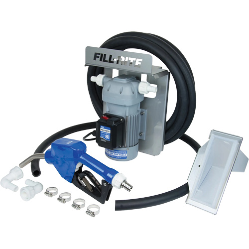 115V AC DEF Transfer Pump & IBC Tote Bracket with Nozzle, Flow Rate, Inlet, 1" NPTM, Amperage, 2.4 A, Outlet, 1" NPT, Compatible Fluids, DEF, Water, Mounting Type, IBC Tote Bracket