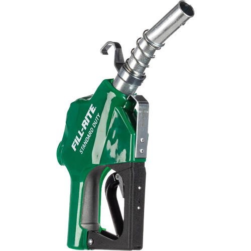 Green Automatic Diesel Spout Nozzle, Inlet, Max. PSI, 50, Flow Rate, 25 GPM, Min. Operating Temperature, -20°F, Nozzle Type, Automatic