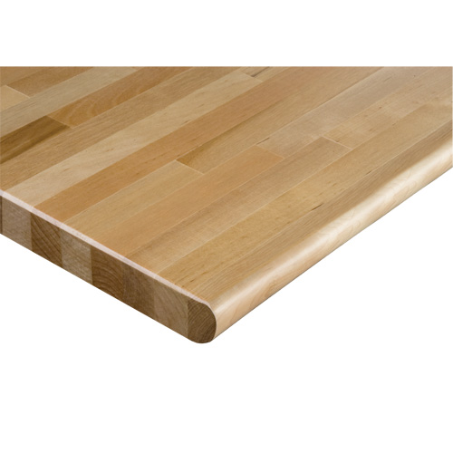 Hardwood Workbench Top, Each, 24", Width, 48", Overall Thickness, 1-1/4", Nose Type, Bullnose, 35 lbs., Manufacturer's Warranty, 1 Year Limited
