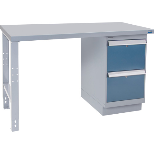 Industrial Duty Workbench, Each, 1000 lbs., Configuration, Drawers, Height, 34", Width, 24", Depth, 1-3/4", Manufacturer's Warranty, 1 Year Limited