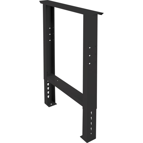 Industrial Duty Leg for Workbench, Each, 24", Height, 34", Kit, Single, Use w/ Top Depth, 24", Material, Black, Manufacturer's Warranty, 1 Year Limited