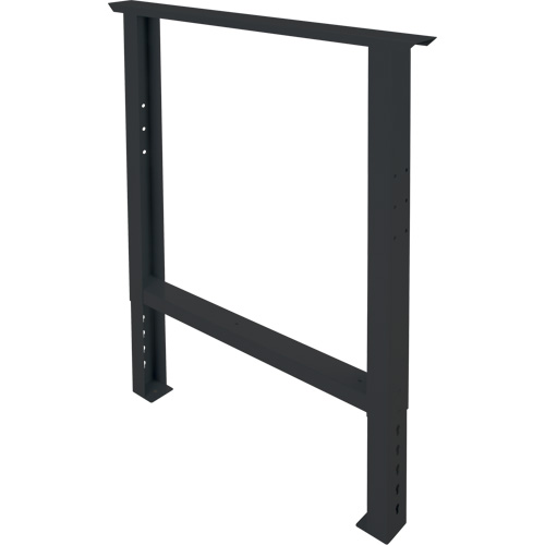 Industrial Duty Leg for Workbench, Each, 30", Height, 34", Kit, Single, Use w/ Top Depth, 30"/36", Material, Black, Manufacturer's Warranty, 1 Year Limited