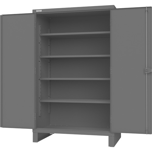 Cabinet with Recessed Pegboard Doors, Each, 78", Width, 48", Depth, 30", No. of Shelves, 4, Colour, 12, Shelf Dimensions, 45-15/16" W x 20-7/8" D, Locking Mechanism