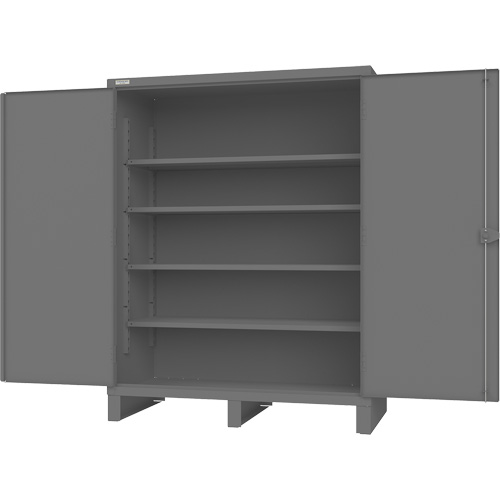 Cabinet with Recessed Doors, Each, 78", Width, 60", Depth, 30", No. of Shelves, 4, Colour, 12, Shelf Dimensions, 57-15/16" W x 20-7/8" D, Locking Mechanism