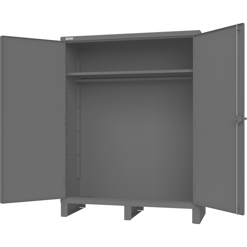 Cabinet with Hanging Bar & Standard Recessed Doors, Each, 78", Width, 60", Depth, 24", No. of Shelves, 1, Colour, 12, Shelf Dimensions, 57-15/16" W x 20-7/8" D, Locking Mechanism