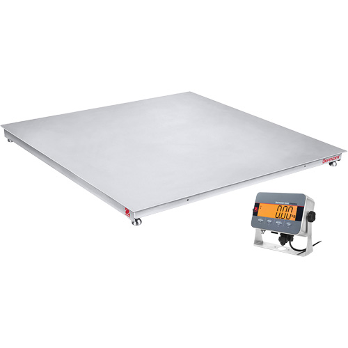 2500 lbs., Graduations, 0.5 lbs., Platform Dimensions, 48" W x 48" L, Legal/Not Legal for Trade, Legal for Trade, Metric Tons;  Kilogram;  Pound, Working Environment, -10°C – 40°C, 85%RH, non-condensing (14°F – 104°F, 85%RH, non-condensing)