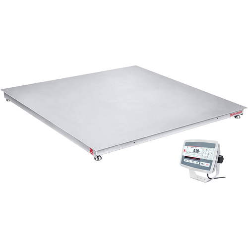 2500 lbs., Graduations, 0.5 lbs., Platform Dimensions, 48" W x 48" L, Legal/Not Legal for Trade, Legal for Trade, Metric Tons;  Kilogram;  Pound, Working Environment, -10°C – 40°C, 85%RH, non-condensing (14°F – 104°F, 85%RH, non-condensing)