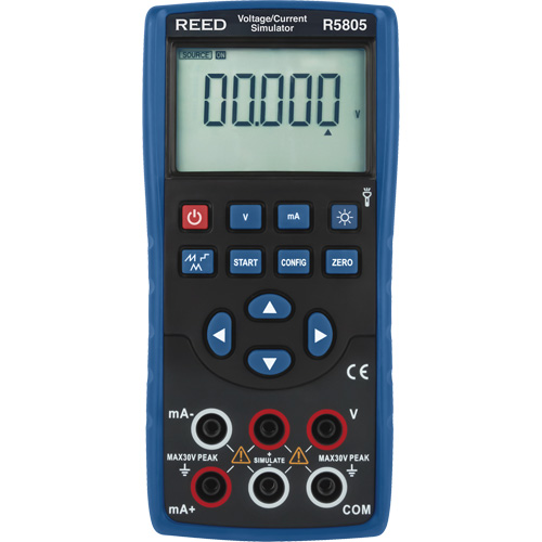 ± 0.05 %, Display Type, Digital, Voltage/Current Simulator; Test Leads; Alligator Clips; Batteries, Display Type, 6-Digit LCD, Battery Type