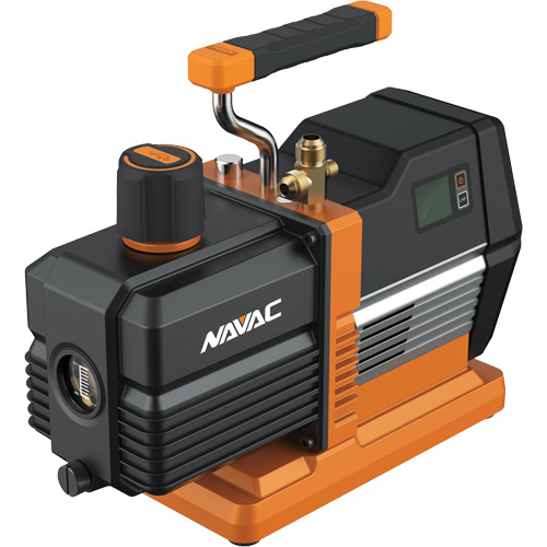 2, Free Air Displacement, 8 CFM, Motor Size, 0.75 HP, Voltage, 115 V, HVAC/R Systems, Automotive Industry, Leak Detection, Refrigeration, Industrial Processes, Manufacturer's Warranty, 2-Year, Inlet Ports