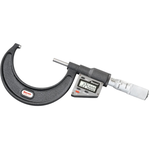 3732 Electronic Micrometer without Output, Each, 2" - 3" (50.8 mm - 76mm), Resolution, 0.00005" (0.001 mm), Accuracy ±, 0.0001" (0.003 mm), 3732.1XFL-3 Inch/Metric Electronic Micrometer; CR2032 lithium Battery, Anvil Type, Flat, Spindle Type