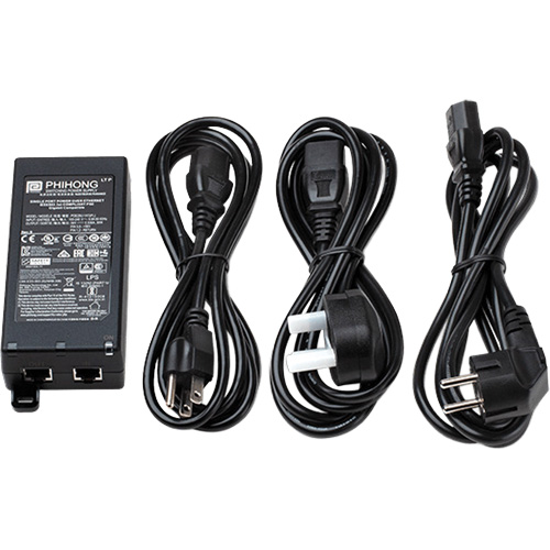 Gigabit Power Over Ethernet (PoE) Injector 30W, Each, 0.48 lbs., Dimensions, 5.5" L x 2.6" W x 1.4" H, Includes