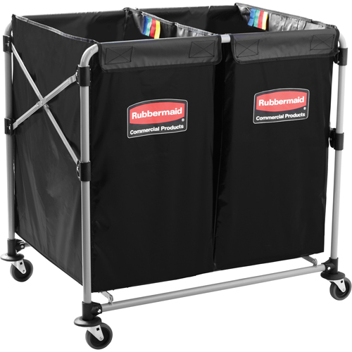 Collapsible X-Cart, Overall Width, 24", Overall Height, 34", Overall Depth, 36", Cart Material, Steel, Colour, Black