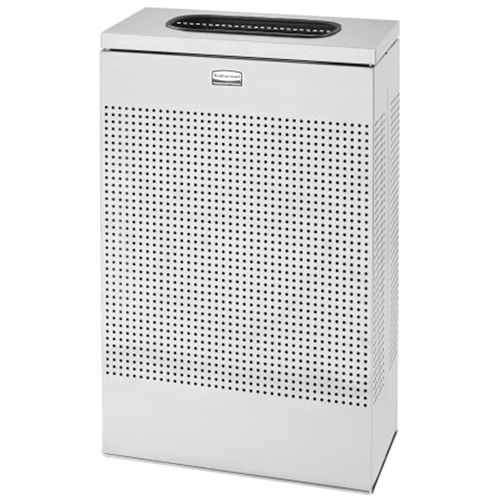 Silhouette Small Rectangular Waste Receptacle, Stainless Steel, 13 US gal. Each