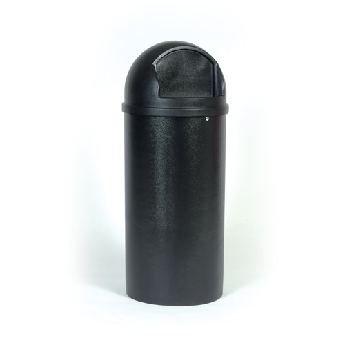 Marshal® Classic Round Waste Receptacle, Capacity, 25 US gal., Material, Polyethylene