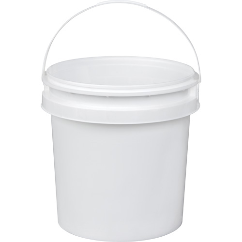 Pail, Each, Plastic, Capacity, 2.3 gal., White