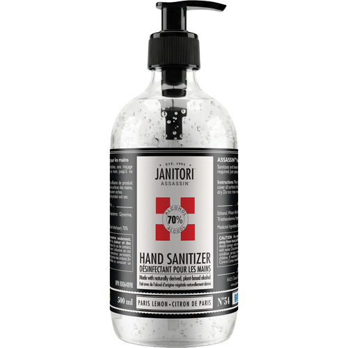 54 Assassin Hand Sanitizer, Bottle, 70%, Container Type, Pump Bottle, Net Volume, 500 ml, Fragrance, Scented, Citrus