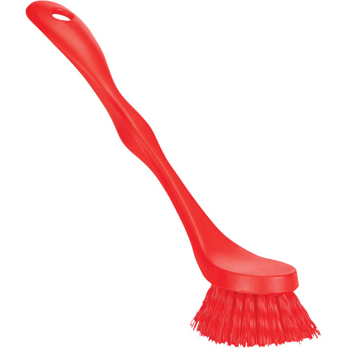 ColorCore Dish Brush, Medium Bristles, 7-1/4" Long, Red Each